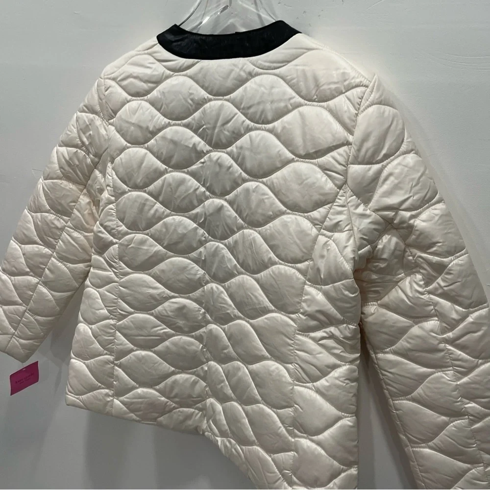 Kate Spade Horizontal Onion Quilted Crew Neck Long Sleeve Puffer Jacket Large